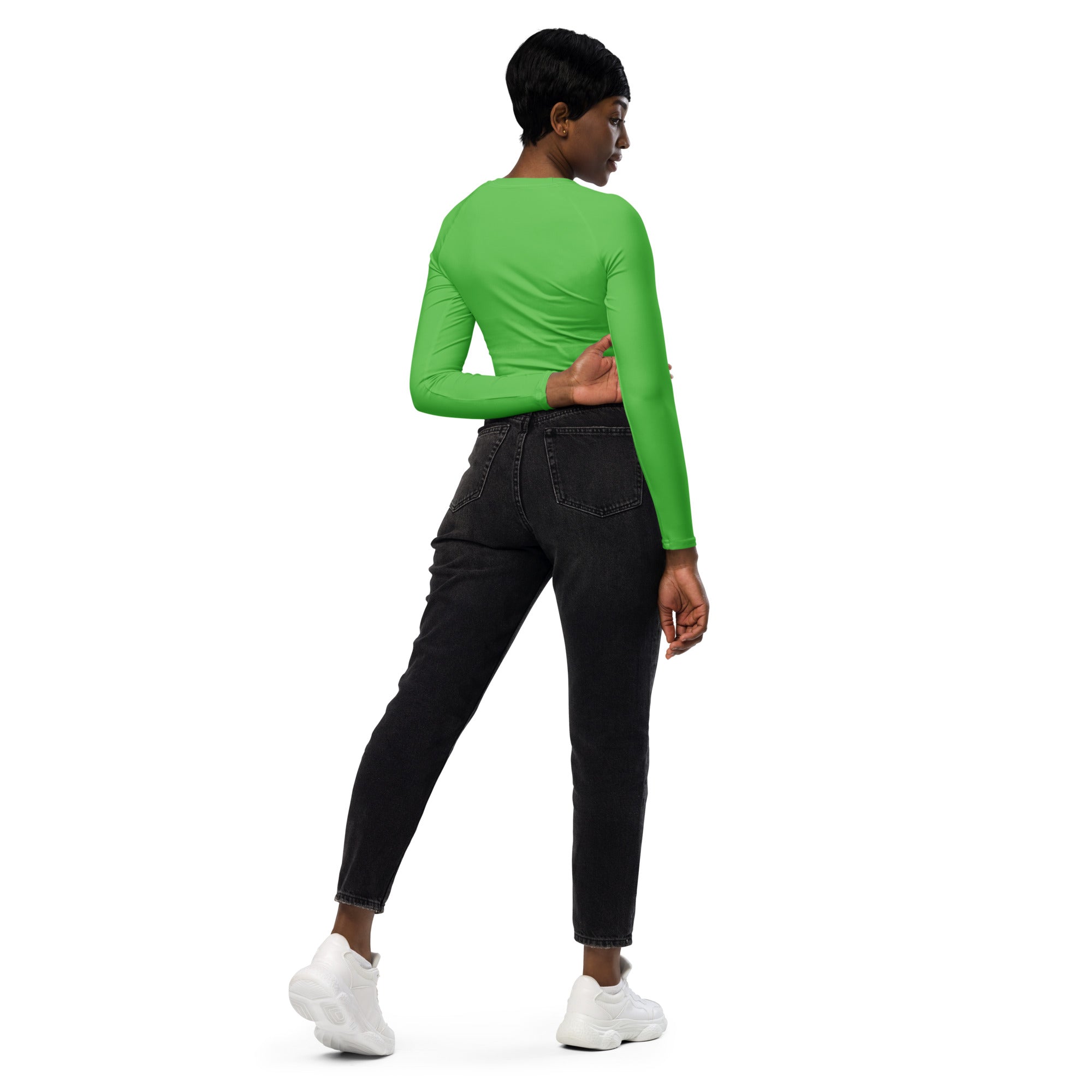 SHE REBEL - Mantis Green Recycled Crop Top UPF 50+